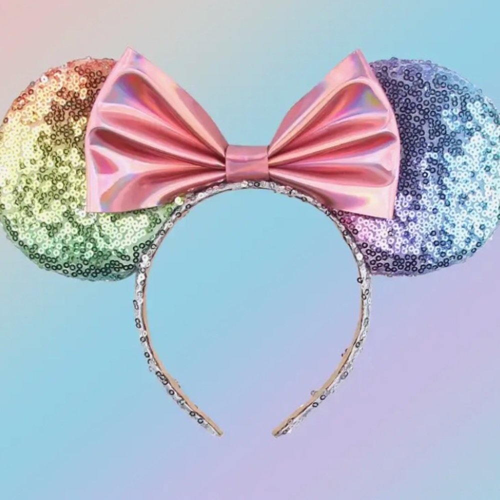 Disney Minnie Rainbow Sequin Ears!!!